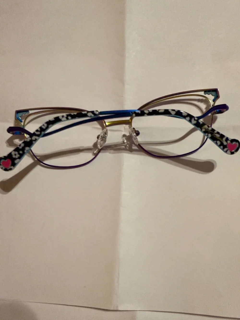 Betsey Johnson Turquoise & Purple Metal Frame No Lenses - Picture 3 of 7